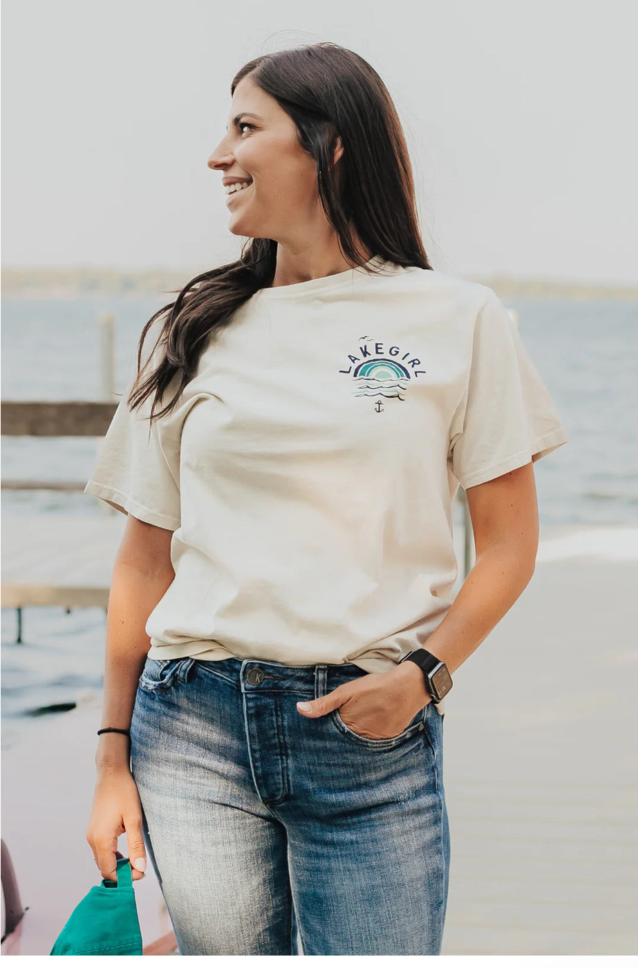 Lake Girl Ringspun Short Sleeve Tee in Cappuccino