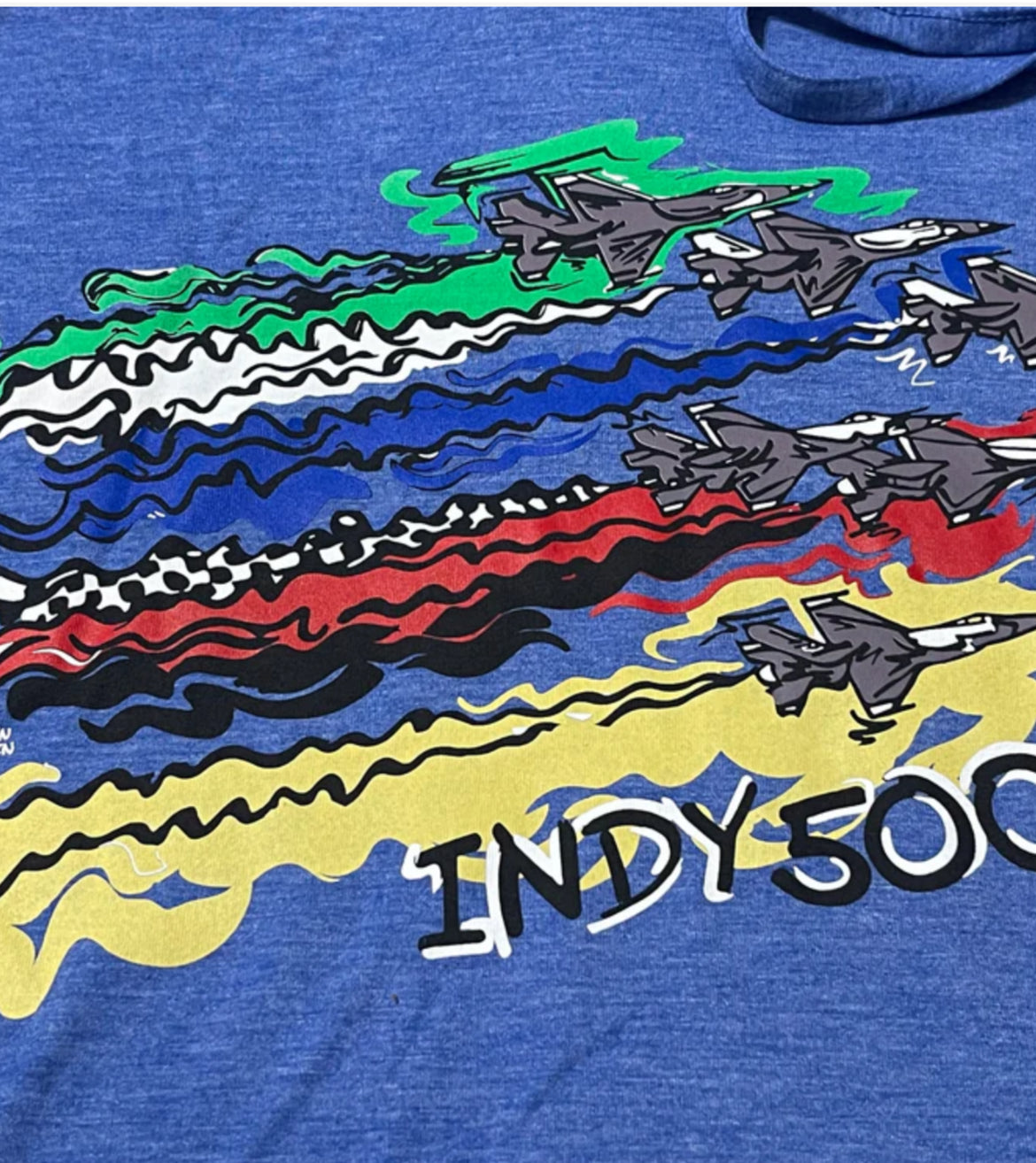 IMS Flyover Long Sleeve Unisex Hoodie Tee Royal or Dark Heather Grey