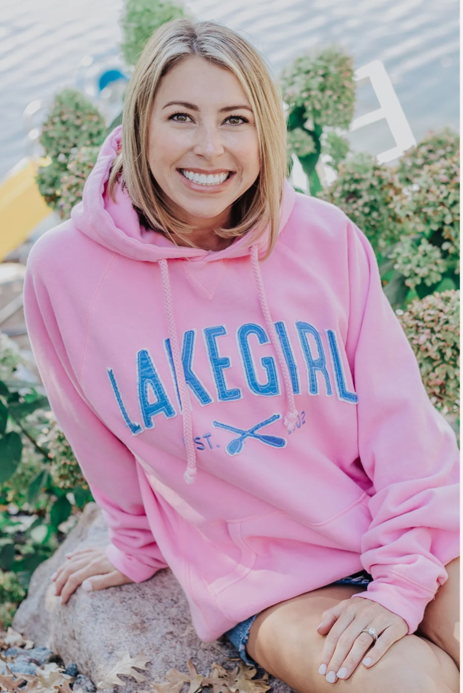 Sanded Fleece Hooded Sweatshirt Pink or Wysteria