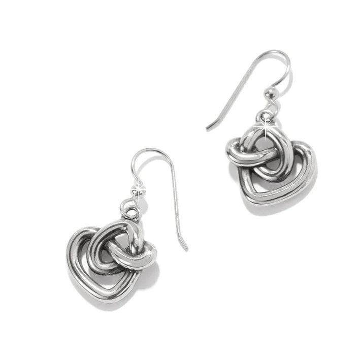JA0004 Interlok Curve Heart French Wire Earrings