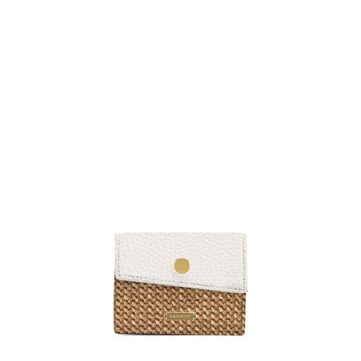 Hammitt Montana Pocket Calla Lily White Raffia Brushed Gold