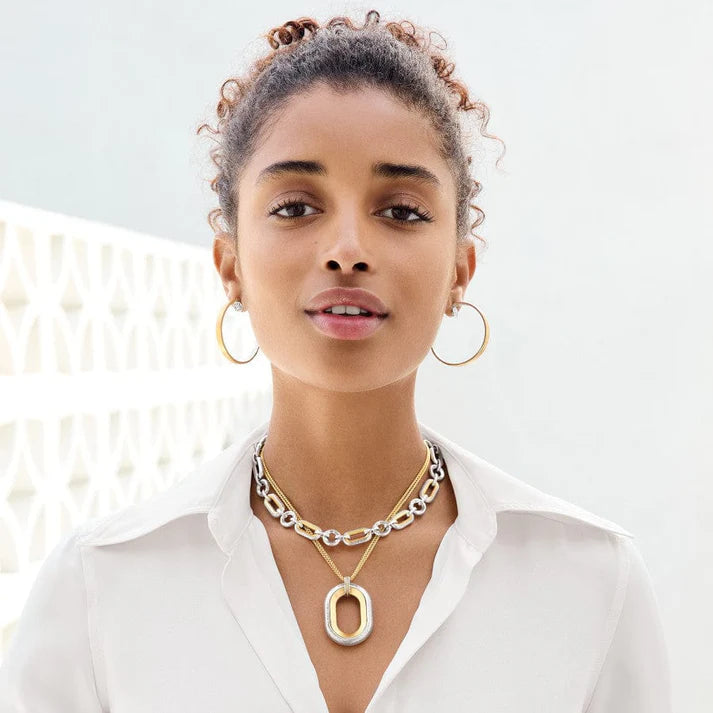 JM7534 Medici 2 Tone Converitble Necklace