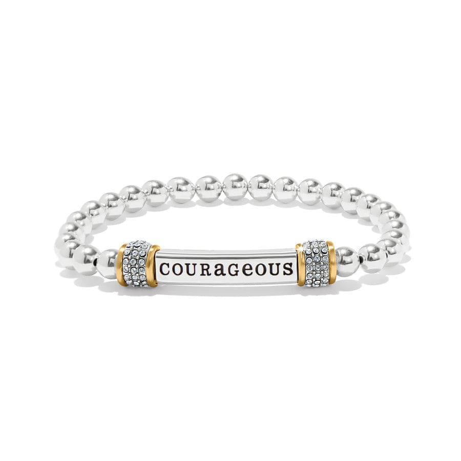 JF0190 Meridian Courageous Two Tone Stretch Bracelet