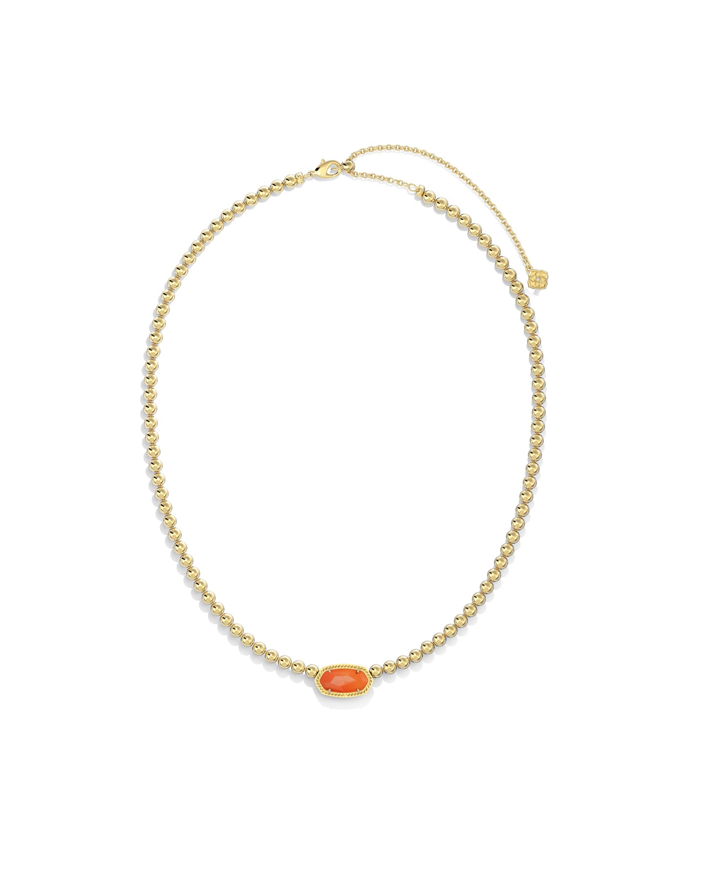 9608881704 ELISA BEADED NECKLACE GOLD PAPAYA MOTHER OF PEARL ONE SIZE