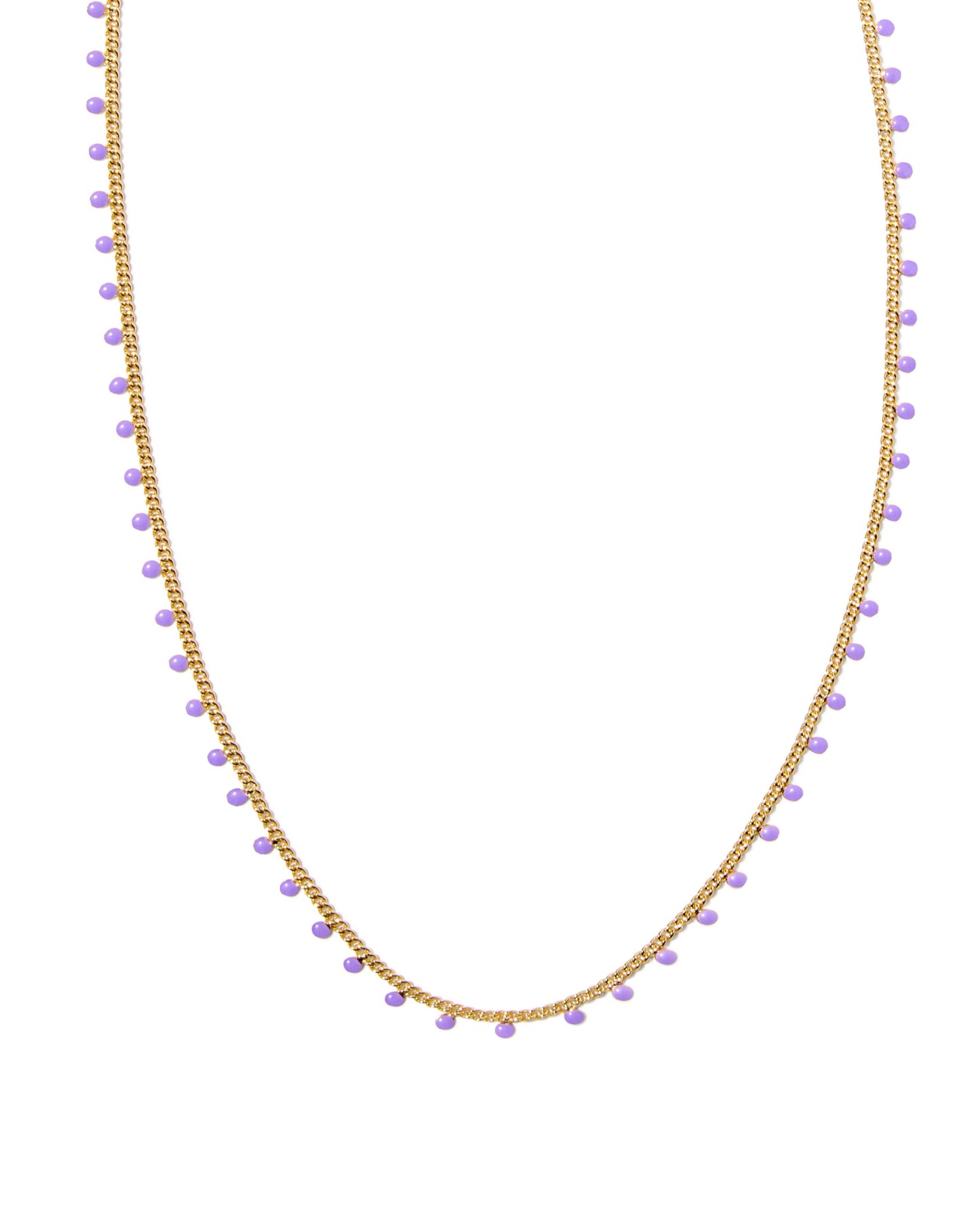 9608867366 KELSEY STRAND NECKLACE GOLD PURPLE ENAMEL ONE SIZE