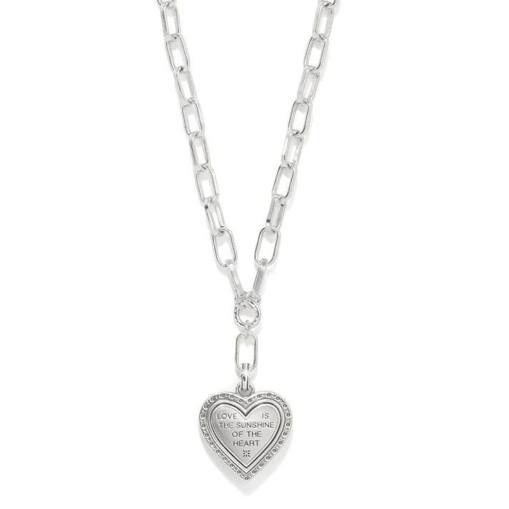 JM7612 Mosaic Heart Two Tone Necklace