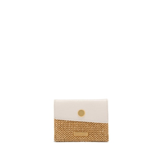Hammitt Montana Pocket Calla Lily White Raffia Brushed Gold
