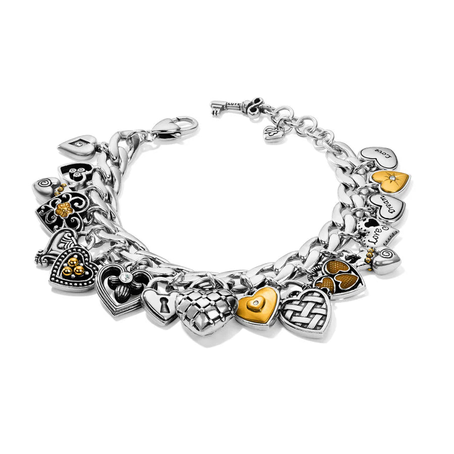 JF7592 One Heart Charm Bracelet