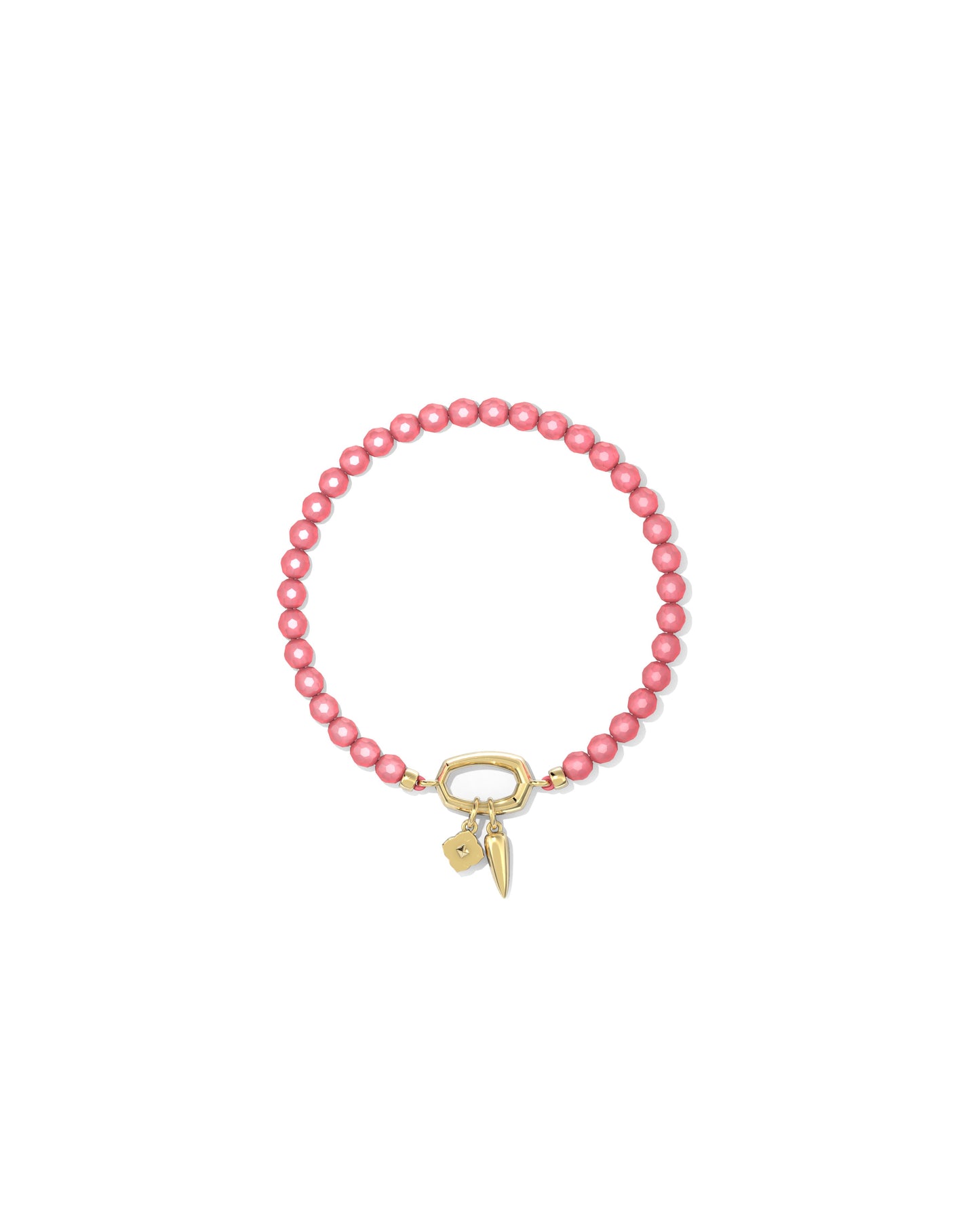 9608881332 SYLVIA STRETCH BRACELET GOLD PINK CHALCEDONY ONE SIZE