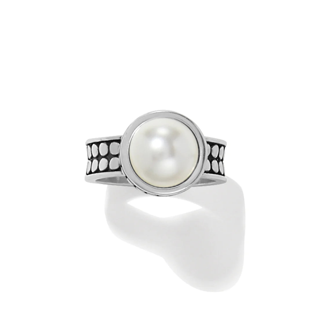 J63093 Pebble Dot Pearl Ring