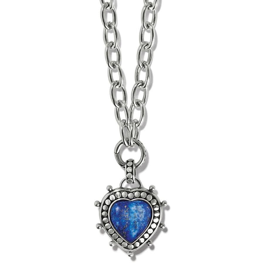 JM7427 Pebble Dot Hati Lapis Heart Necklace
