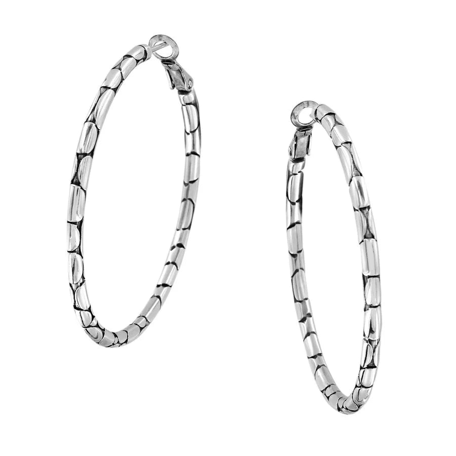 JA5410 Pebble Large Hoop Earrings