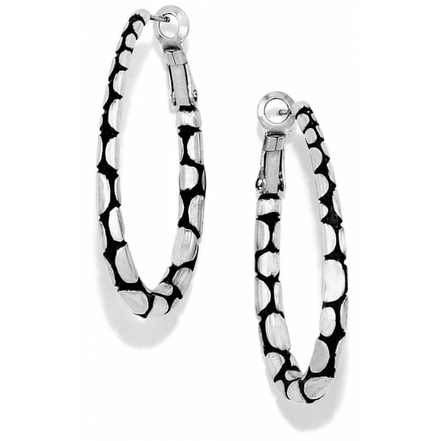 JE0350 Pebble Oval Hoop Earrings