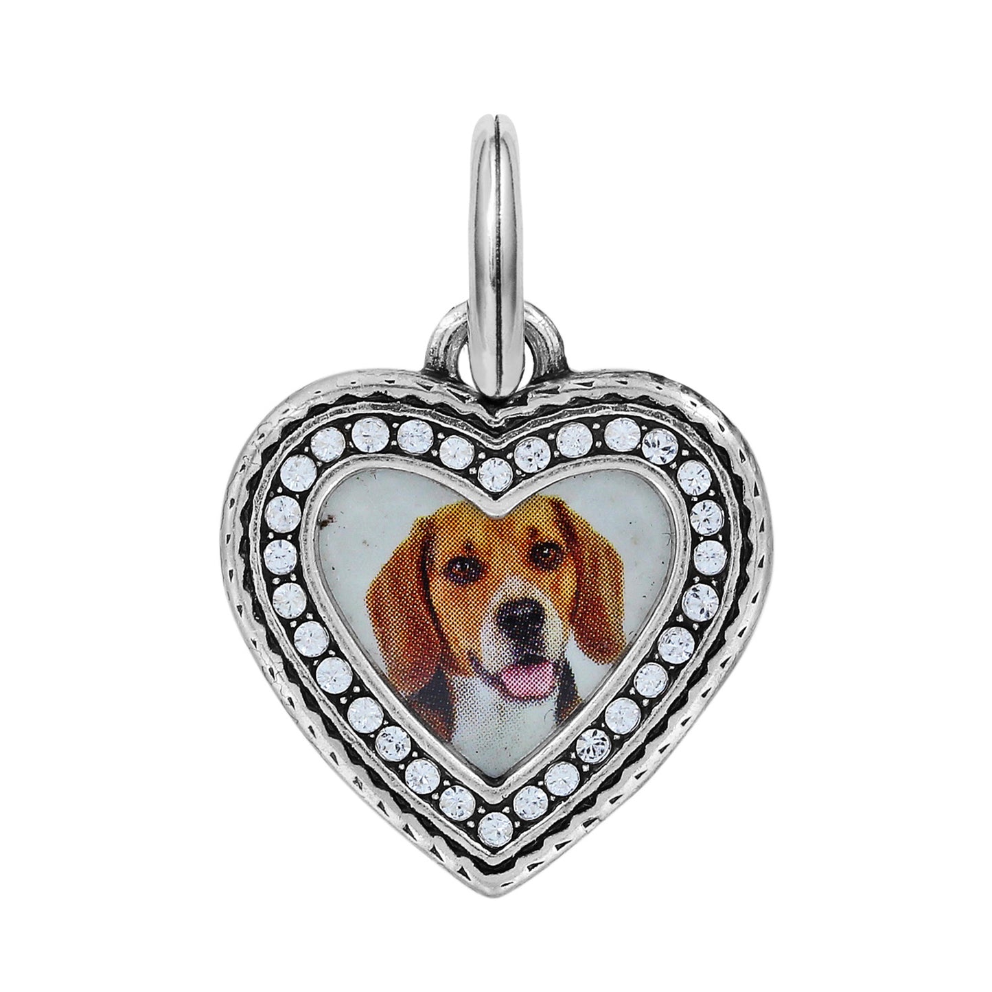 J96222 Sil/Stn Memento Heart Charm