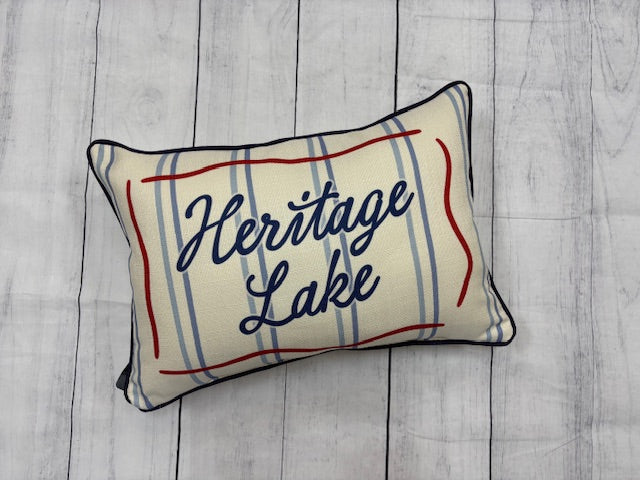 Lake Stripes Pillow Heritage Lake