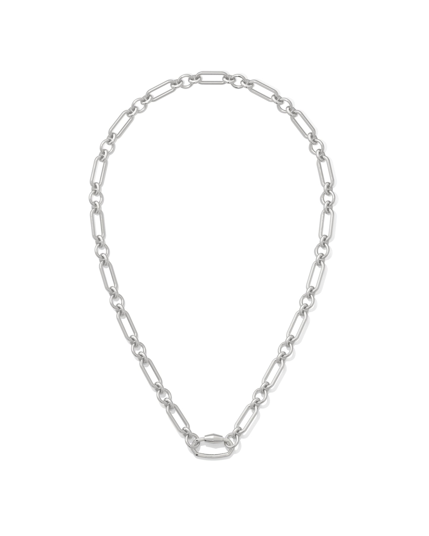 9608881019 SYLVIA METAL LINK AND CHAIN NECKLACE SILVER ONE SIZE