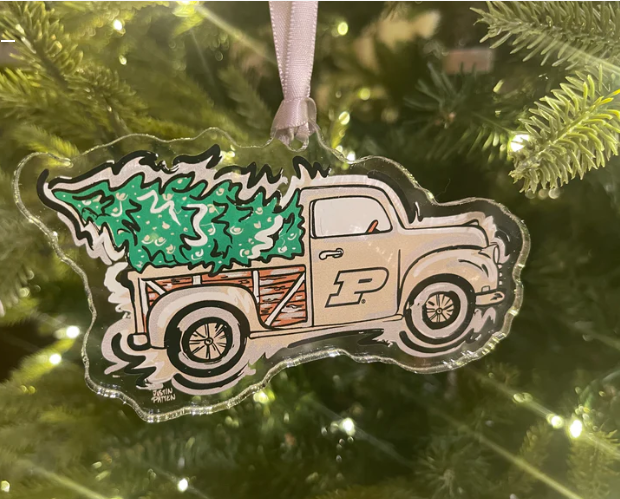Purdue Christmas Truck Ornament