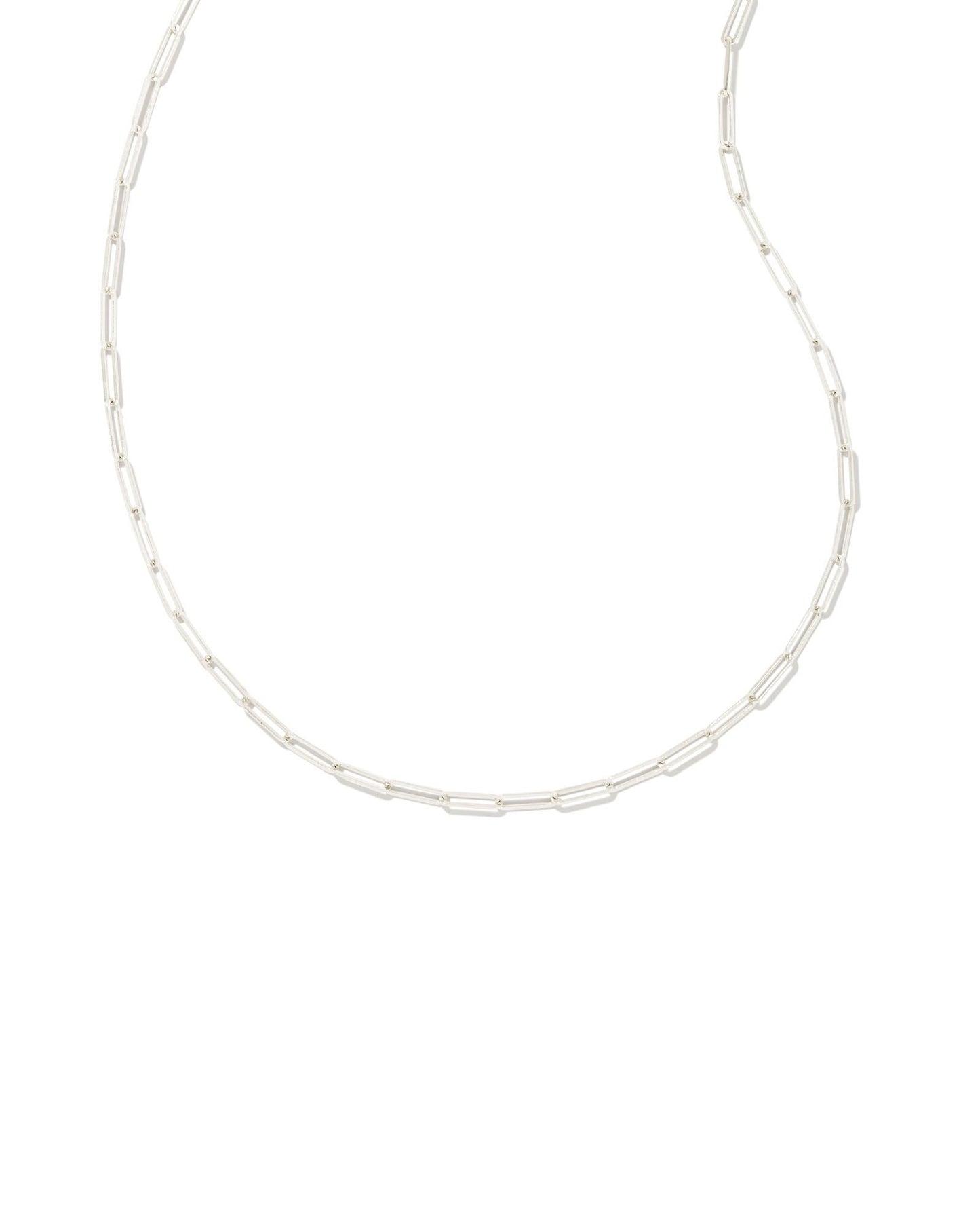 9608856212COURTNEY PAPERCLIP NECKLACE SILVER ONE SIZE