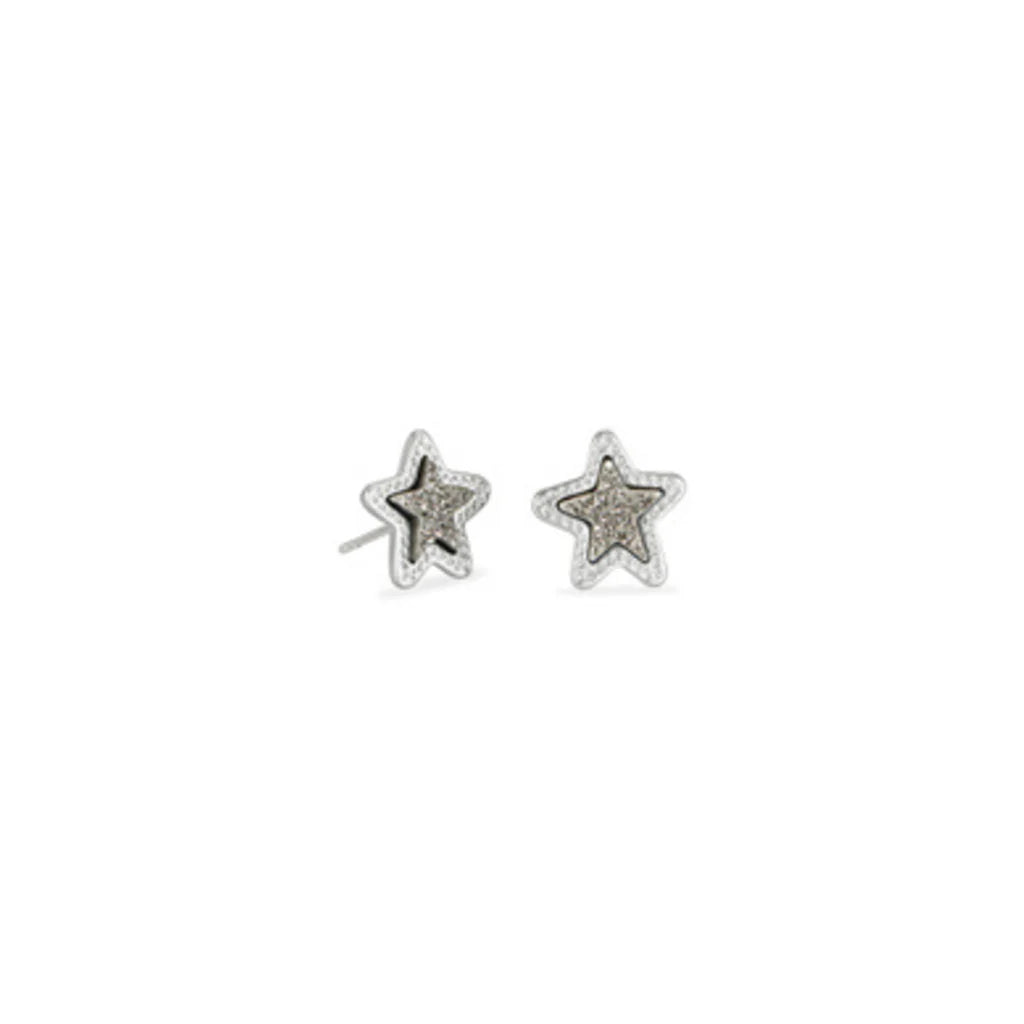 842177180082 Jae Star Stud Rhod Plat Drusy