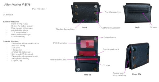 Allen Wallet Black Gunmetal