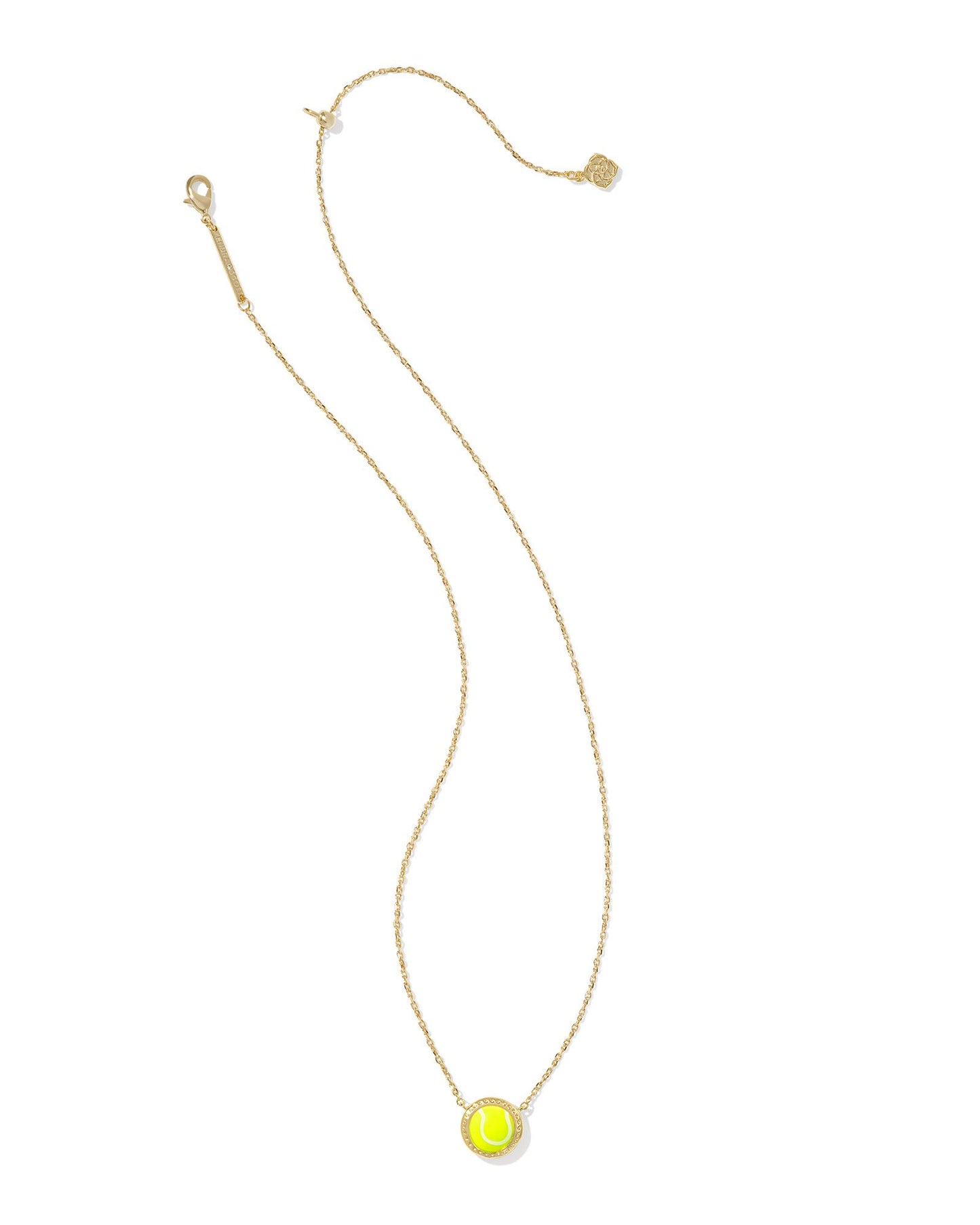 9608867154 TENNIS SHORT PENDANT NECKLACE GOLD CHARTREUSE MAGNESITE ONE SIZE