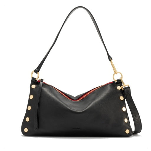Kyle Medium Black/Brushed Gold Red Zipper