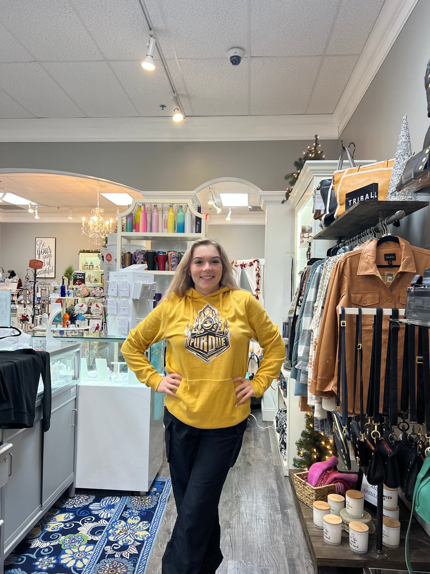 Gold Purdue Hoodie M