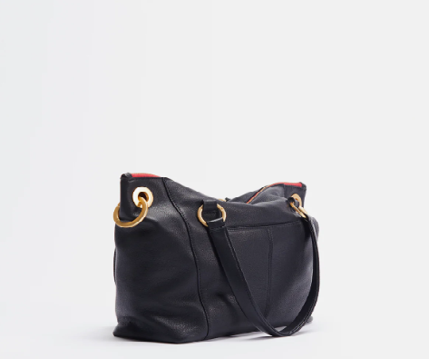 Hammitt Daniel Medium Black Brushed Gold RedZipper