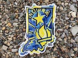Indiana State Flag Sticker
