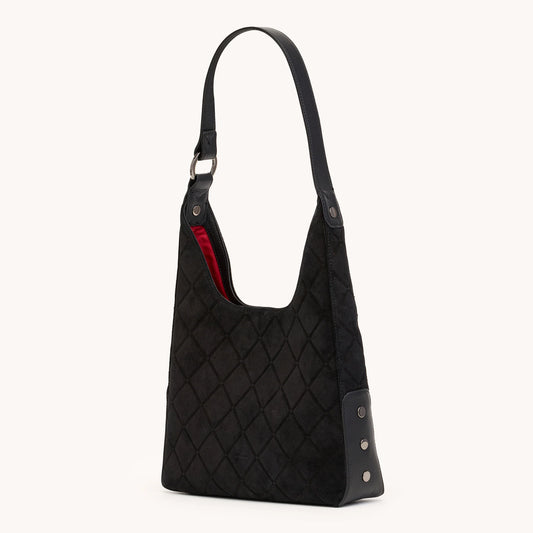 Tim Med Noir Diamond Suede/Gunmetal