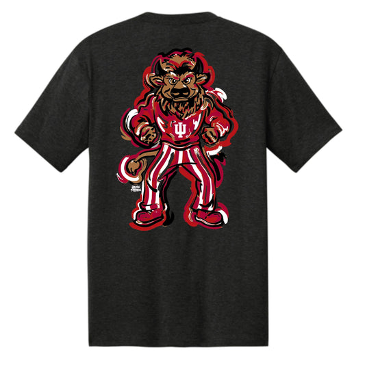 IU Bison Black Frost Unisex Tri-blend Tee