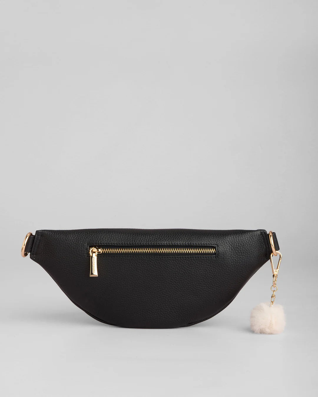 Bum Bag Black + 2 straps (Logo Black Strap & Black/White Mini Chevron Strap)