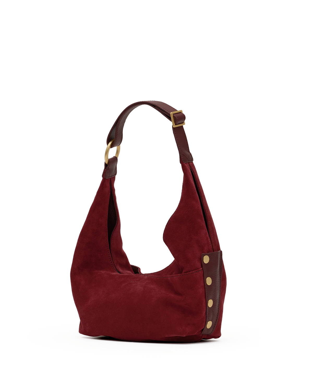 PREORDER NOW!  Tom Zip Medium Cherrywood Suede/Brushed Gold