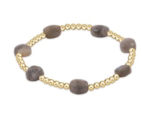 Admire Gold 3mm Bead Bracelet - Labradorite