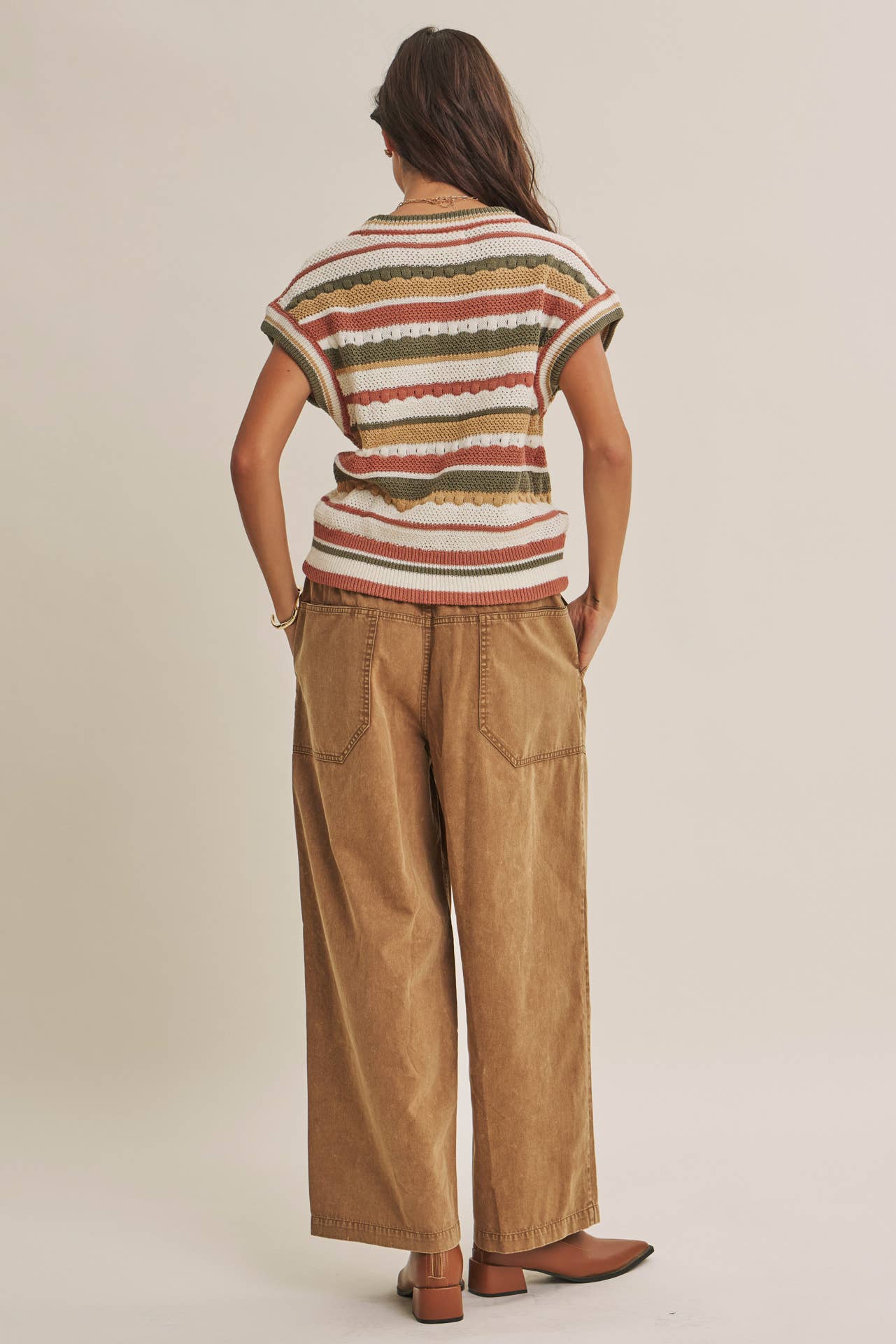 Easy Breezy Made For Laid Back Days Stripe Sweater Vest