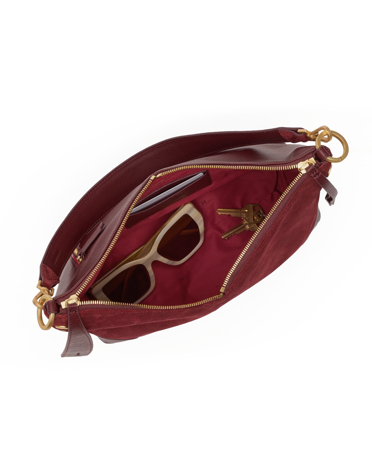 PREORDER NOW!  Grace Medium Cherrywood Suede/Brushed Gold