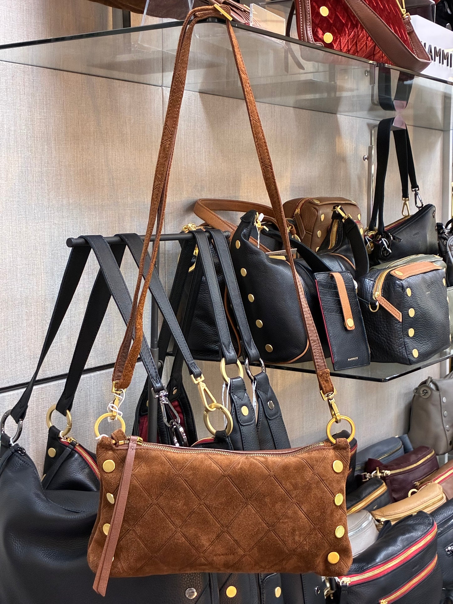 Kyle Chocolate Diamond Suede/Antique Gold