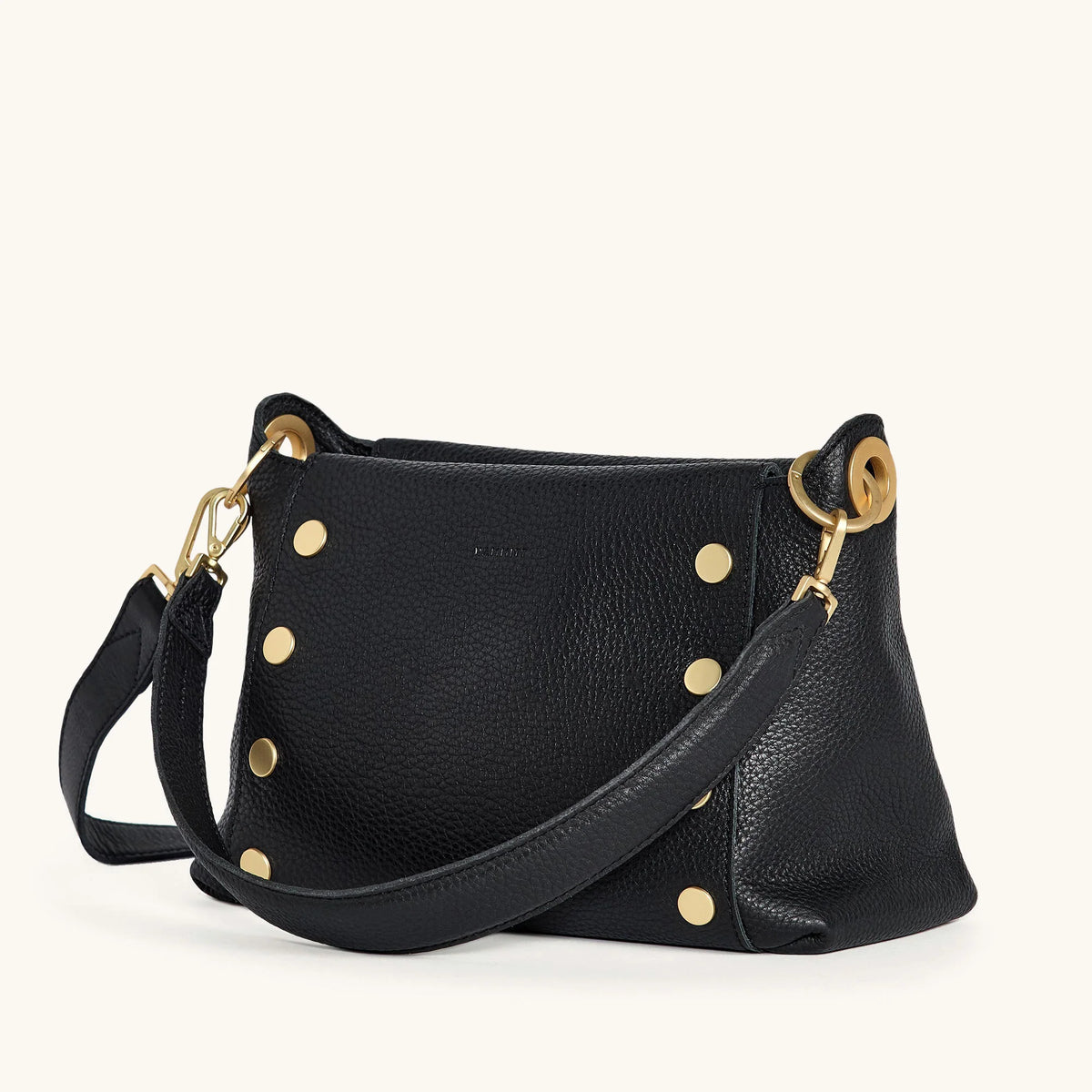 Bryant Medium Black/Brushed Gold Red Zipper