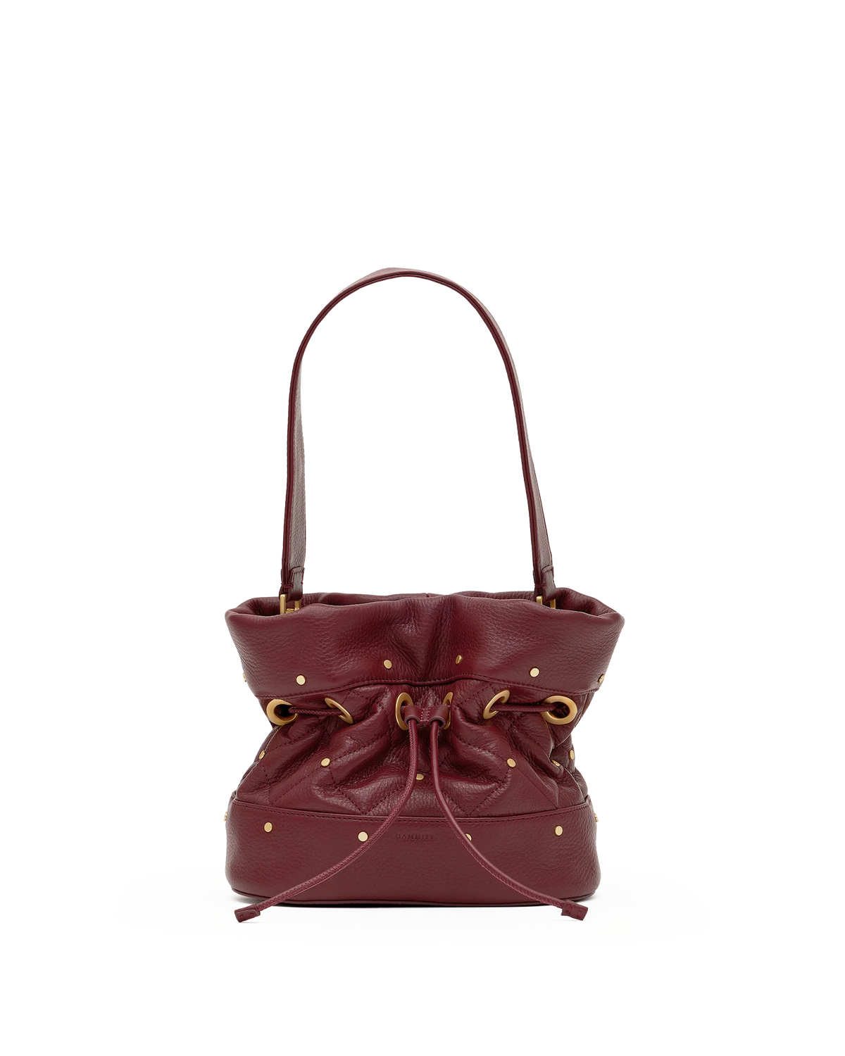 PREORDER NOW!  Gianna Small Quilted Cherrywood/Brushed Gold