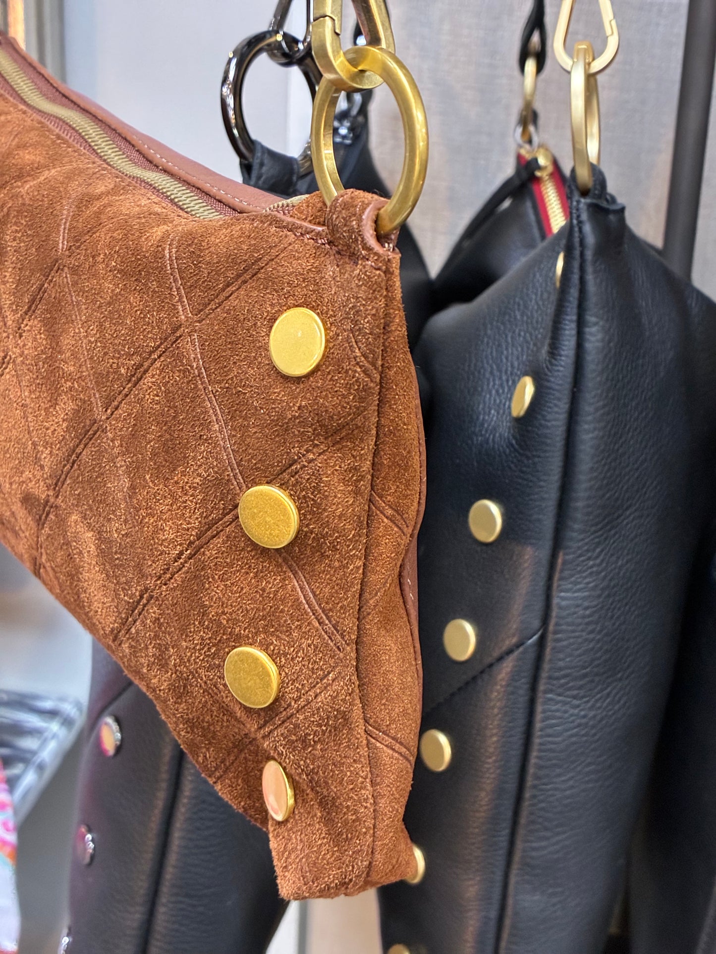 Kyle Chocolate Diamond Suede/Antique Gold