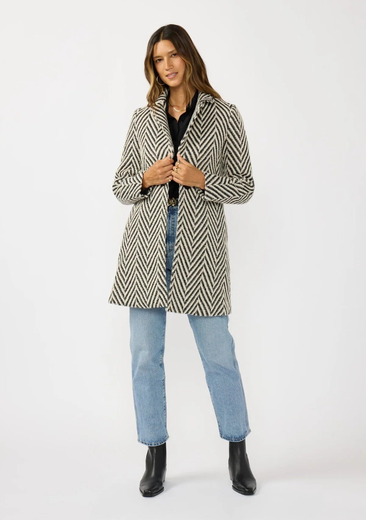 Chevron Notched  Coat
