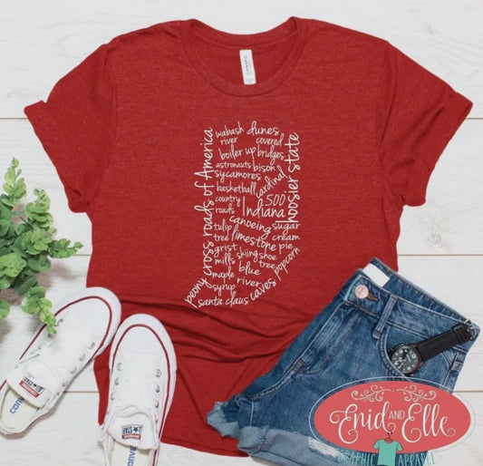 Indiana State Shirt Red