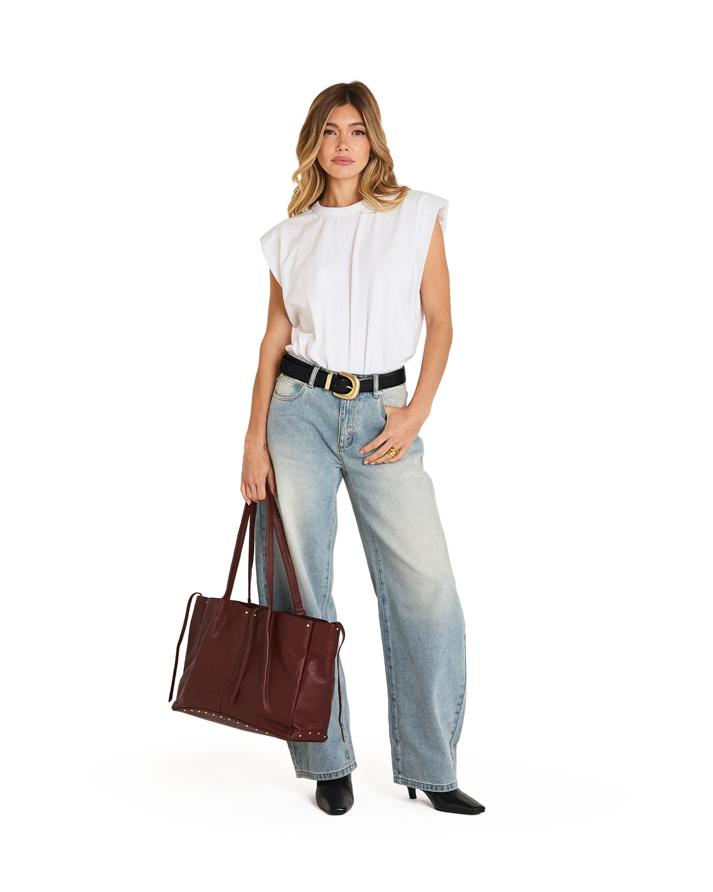 PREORDER NOW!  Meryl Carryall Cherrywood Pebble/Brushed Gold