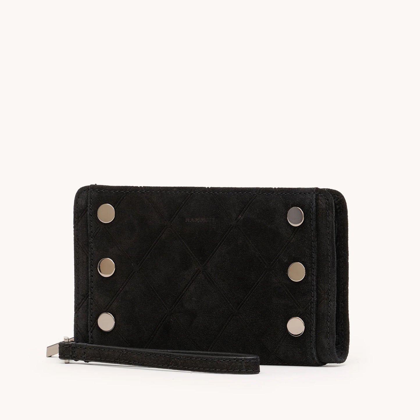 Bryant Wallet Noir Diamond Suede/Gunmetal
