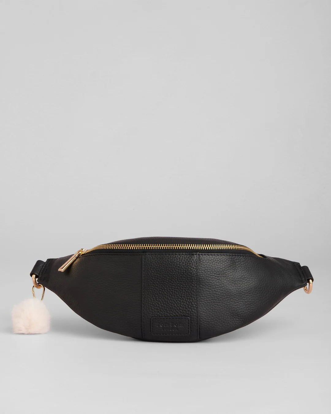 Bum Bag Black + 2 straps (Logo Black Strap & Black/White Mini Chevron Strap)