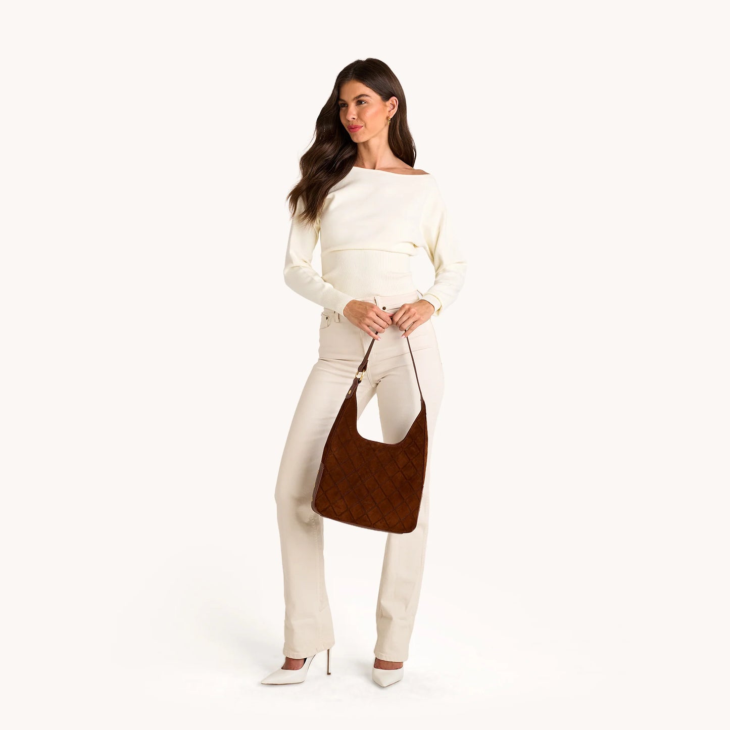 Tim med Chocolate Diamond Suede/Antique Gold