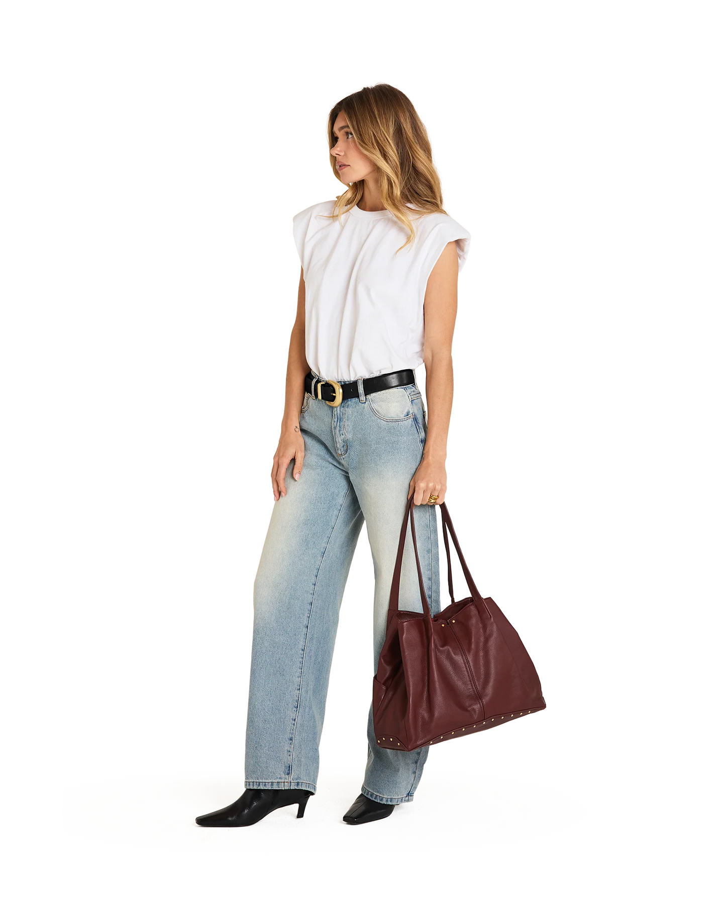 PREORDER NOW!  Meryl Carryall Cherrywood Pebble/Brushed Gold