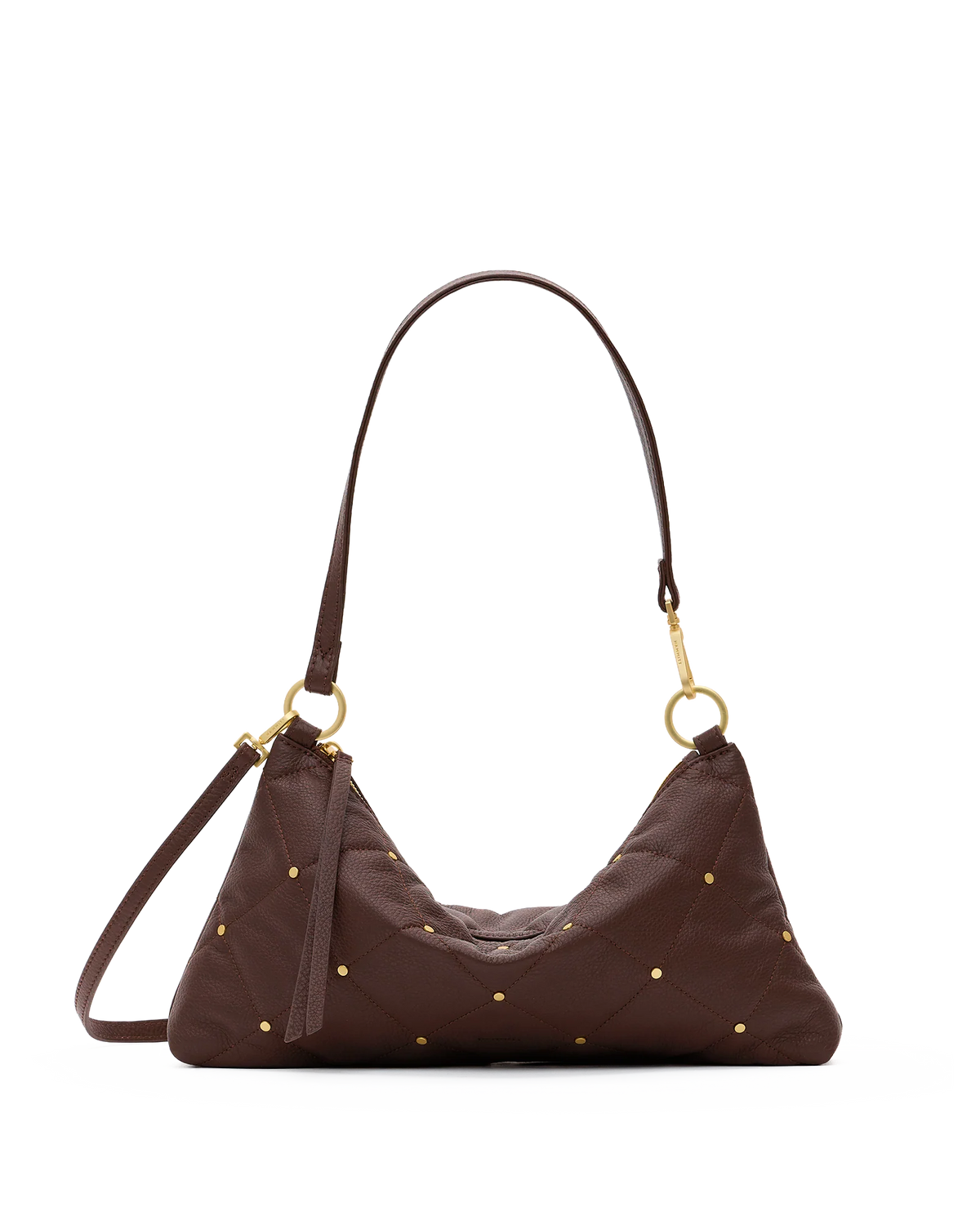 PREORDER NOW!  Kyle Medium Quilted Espresso Brushed Gold