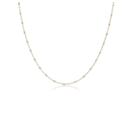 17" Choker Simplicity Chain Gold - 2mm Pearl