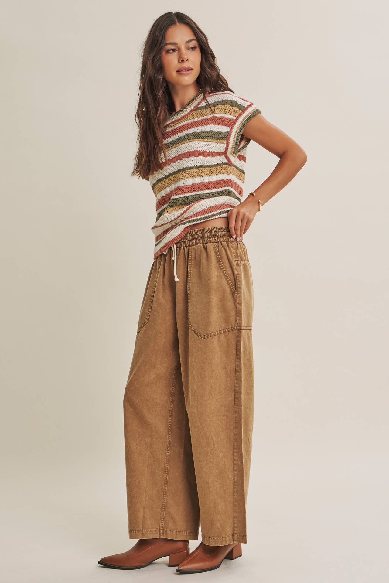 Easy Breezy Made For Laid Back Days Stripe Sweater Vest